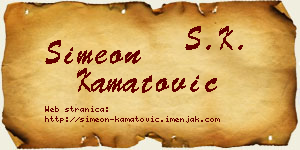 Simeon Kamatović vizit kartica